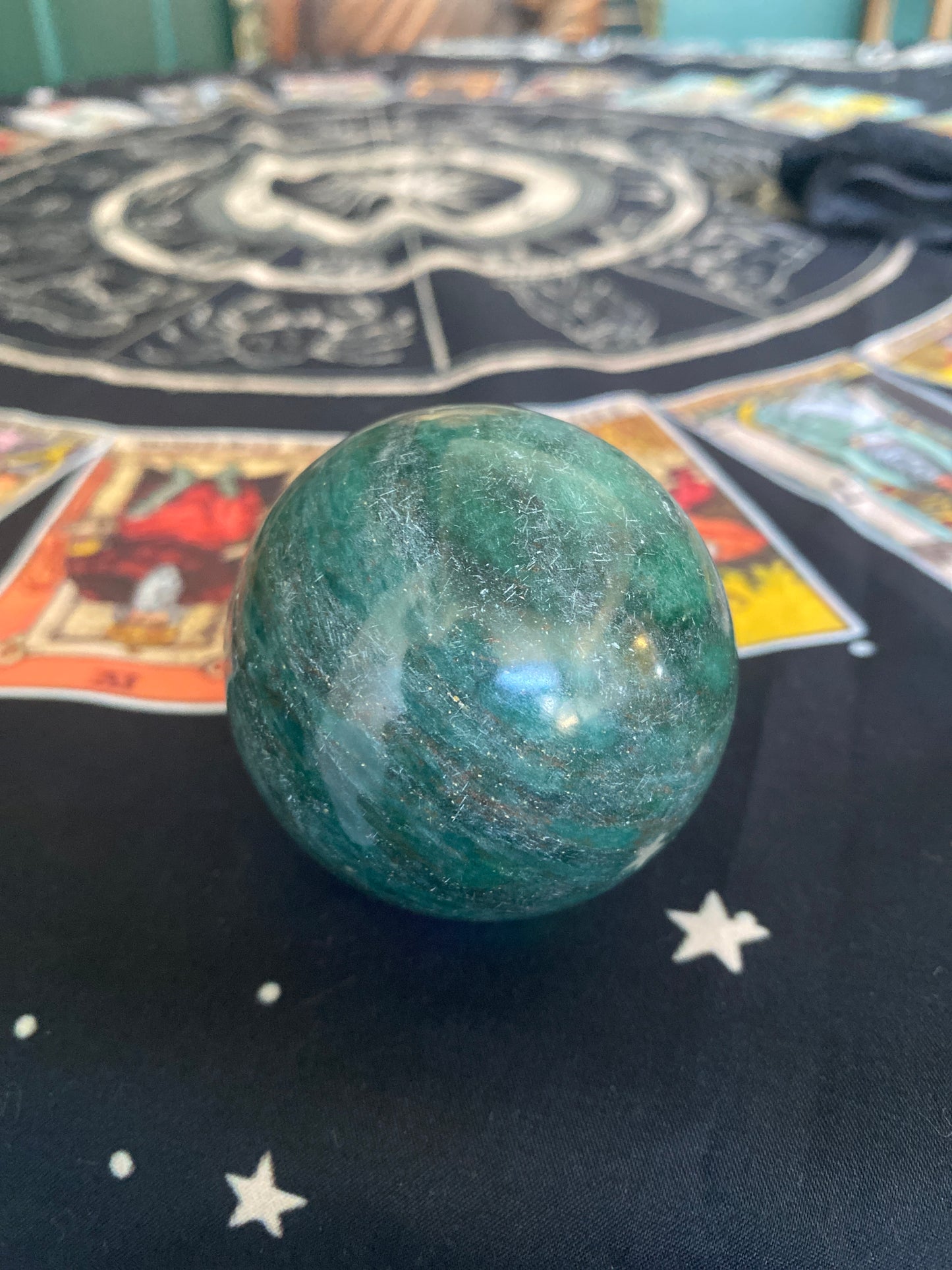 Green Kyanite Sphere