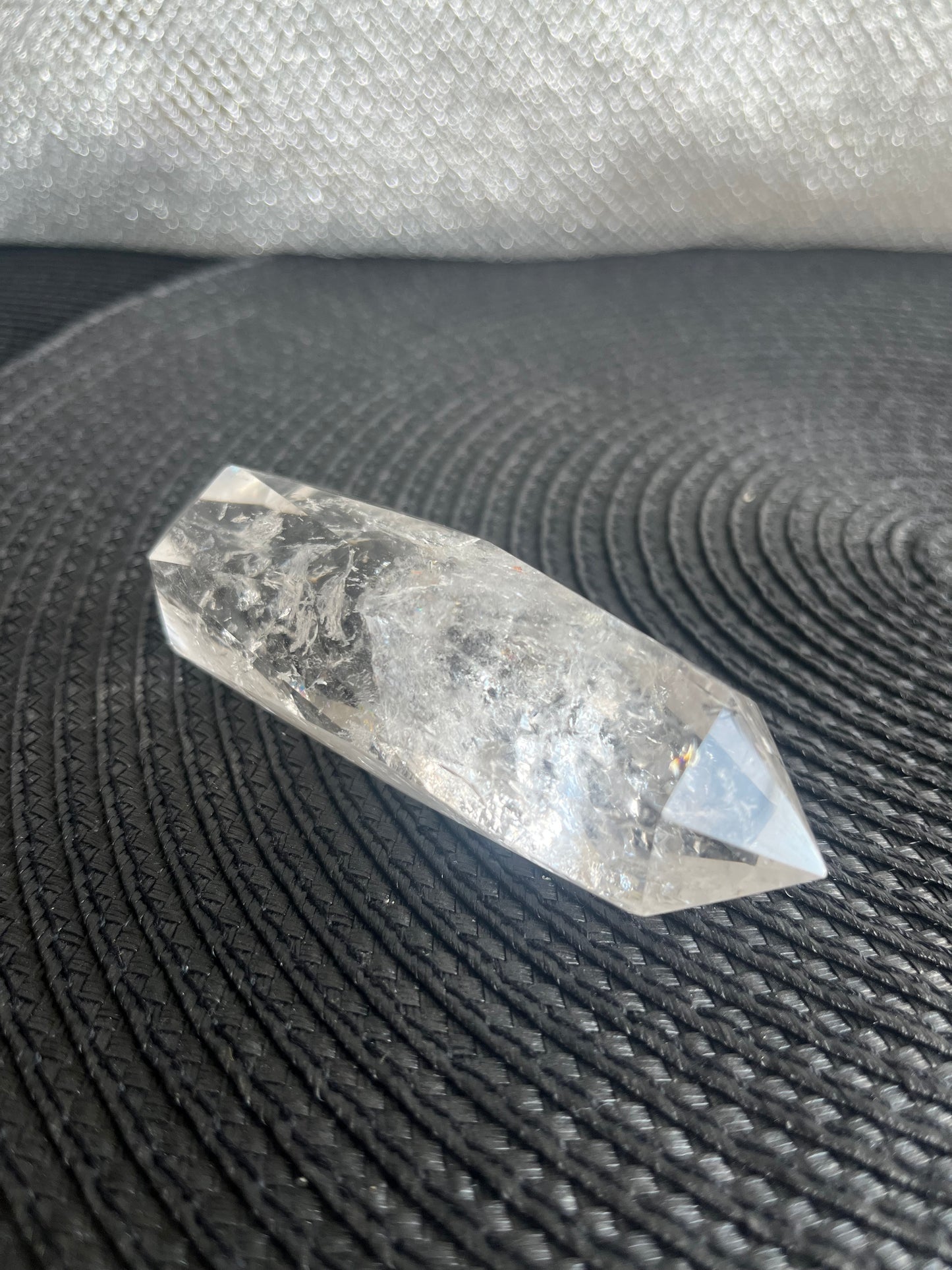 Double Terminated Faceted Clear Quartz Point