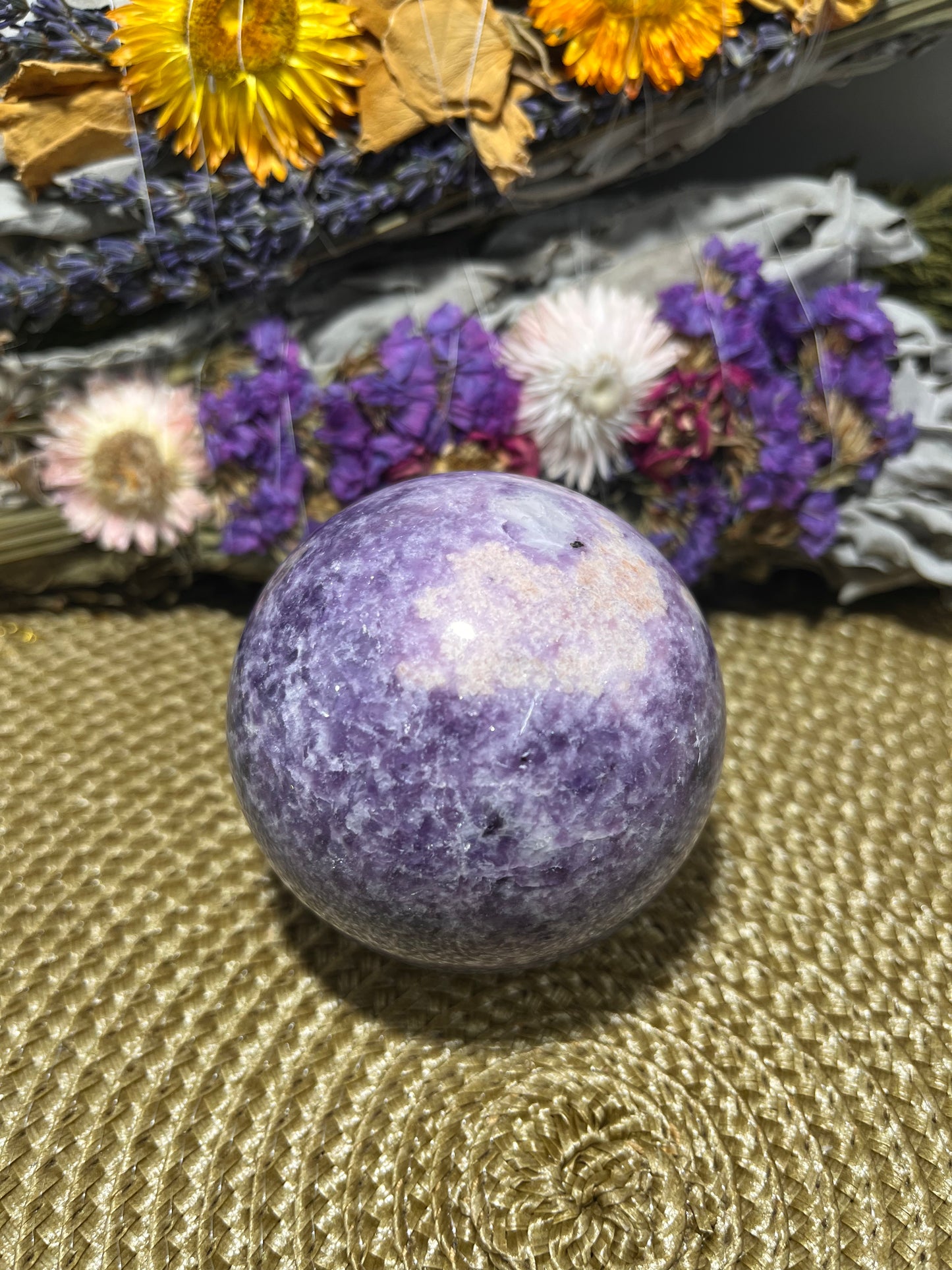 Lepidolite Sphere