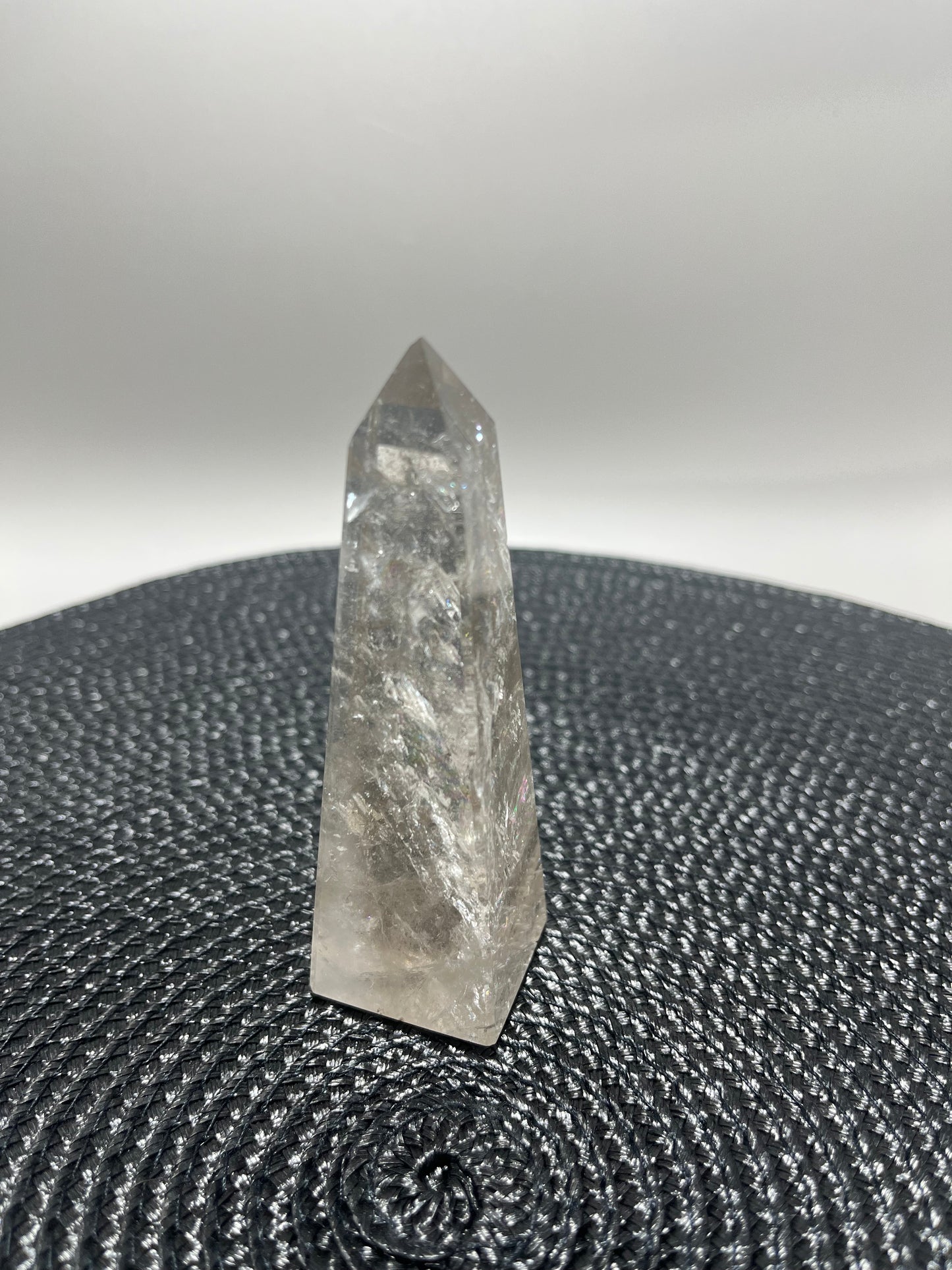 Clear Quartz Tower with Rainbow inclusions
