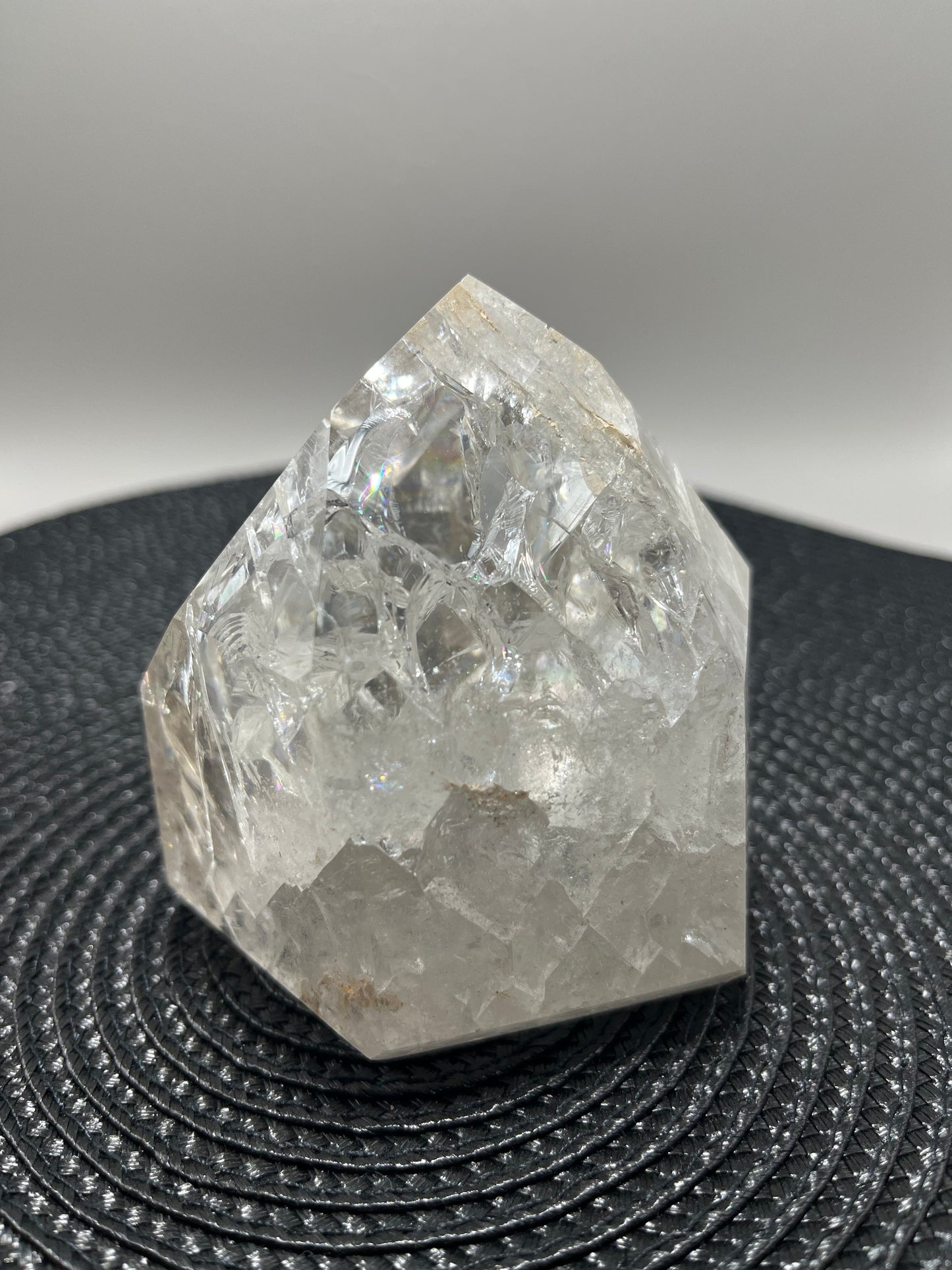 Clear Quartz with Rainbow Inclusions