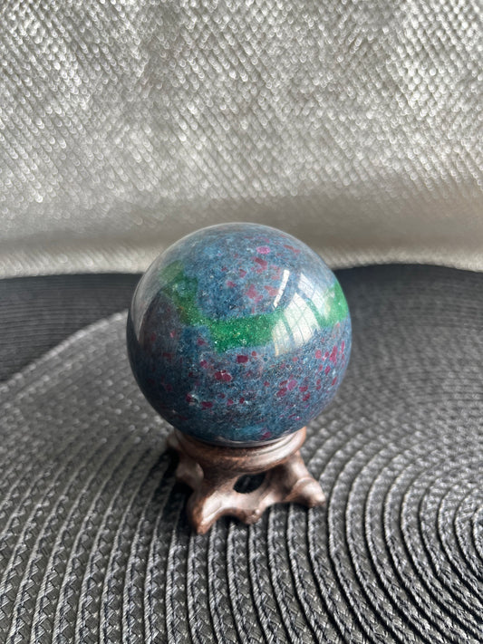 Ruby in Kyanite Sphere