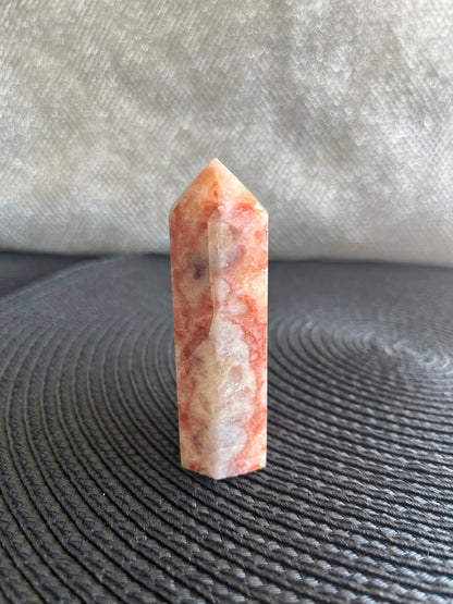 Red Banded Calcite Tower
