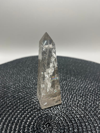 Clear Quartz Tower with Rainbow inclusions