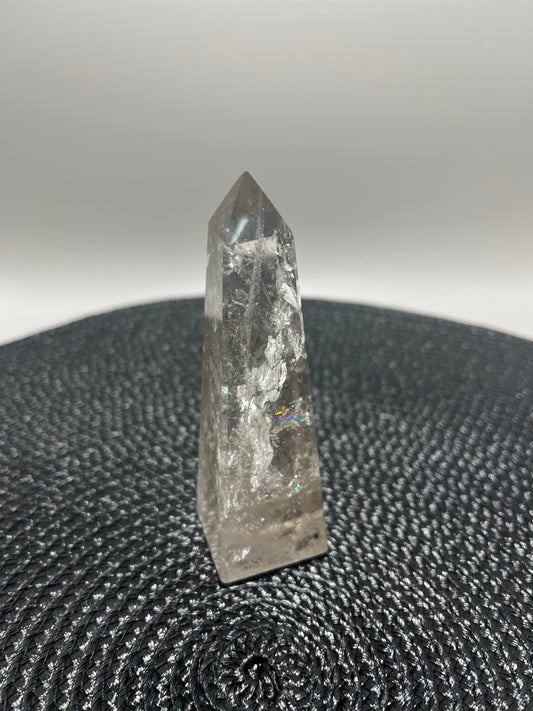Clear Quartz Tower with Rainbow inclusions
