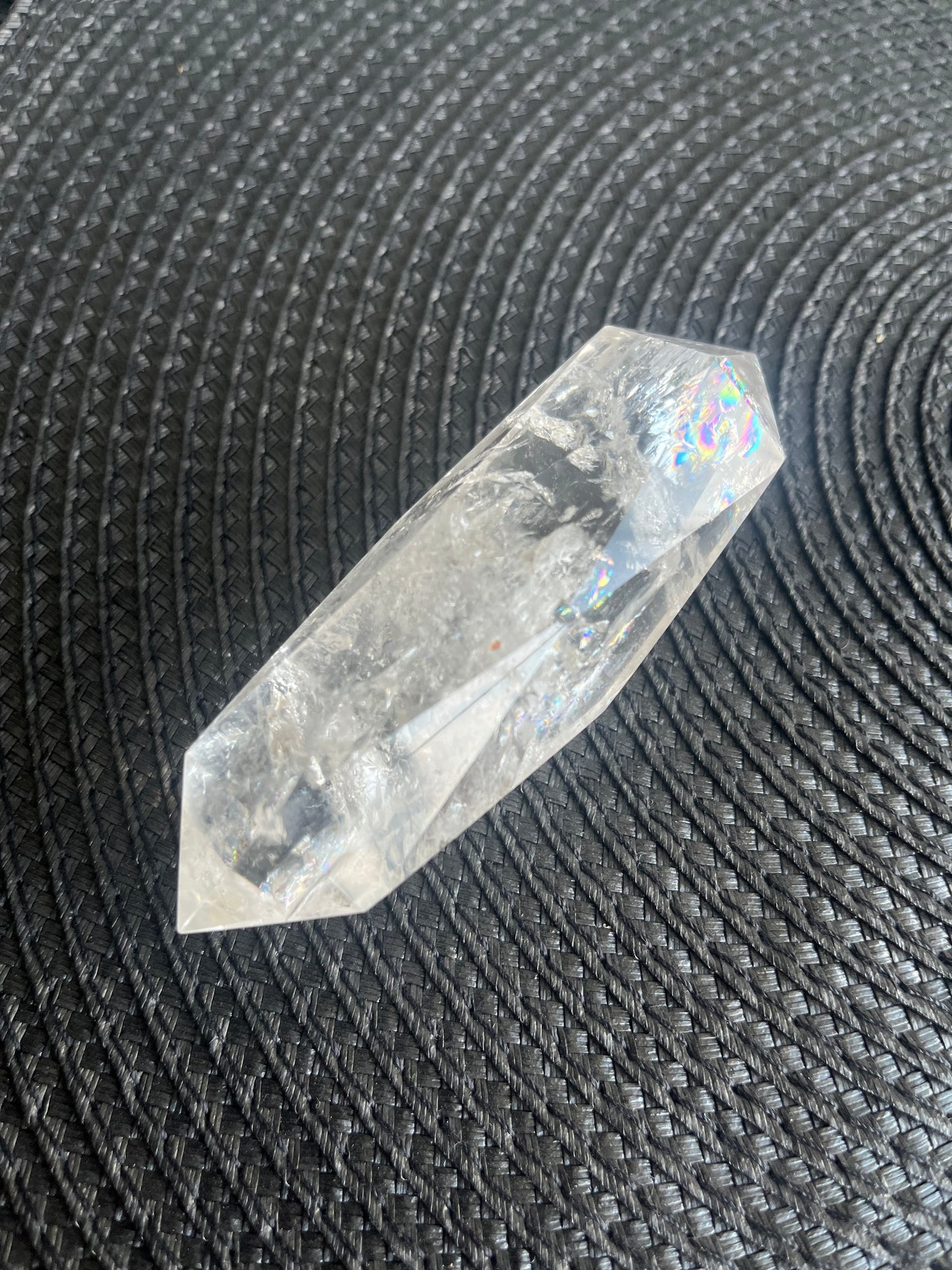 Double Terminated Faceted Clear Quartz Point