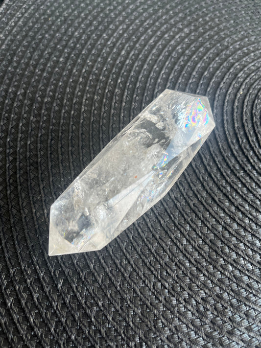 Double Terminated Faceted Clear Quartz Point