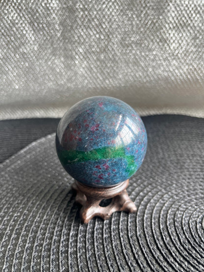 Ruby in Kyanite Sphere