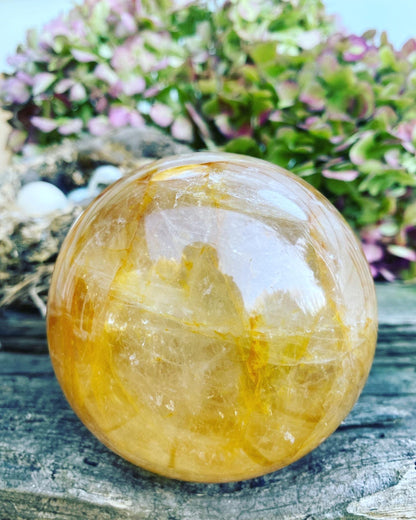 Golden Healer Quartz Sphere