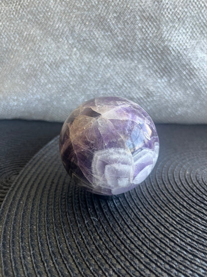 Chevron/Dream Amethyst Sphere