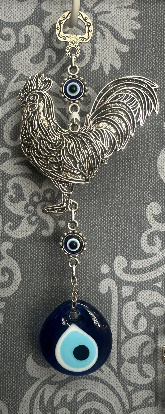 Evil Eye Rooster Wall Hanging