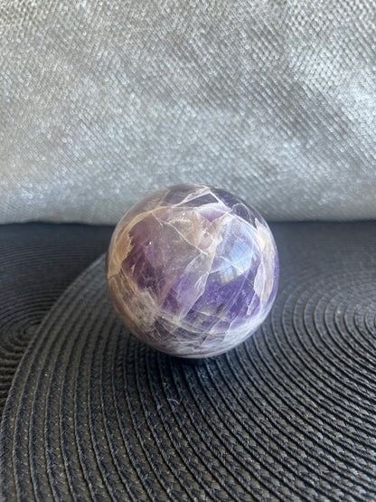 Chevron/Dream Amethyst Sphere