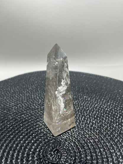 Clear Quartz Tower with Rainbow inclusions