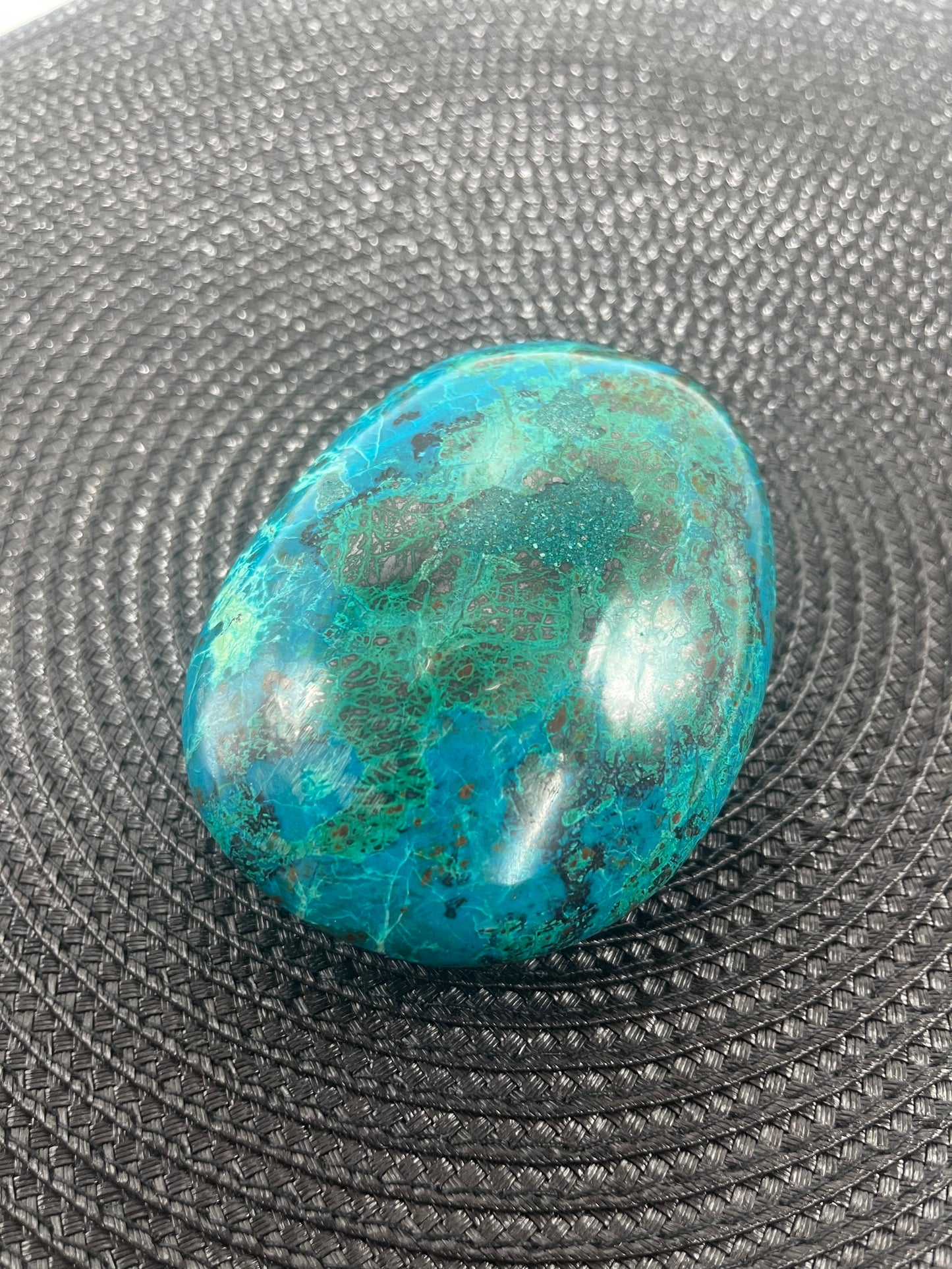 Chrysocolla palm stone