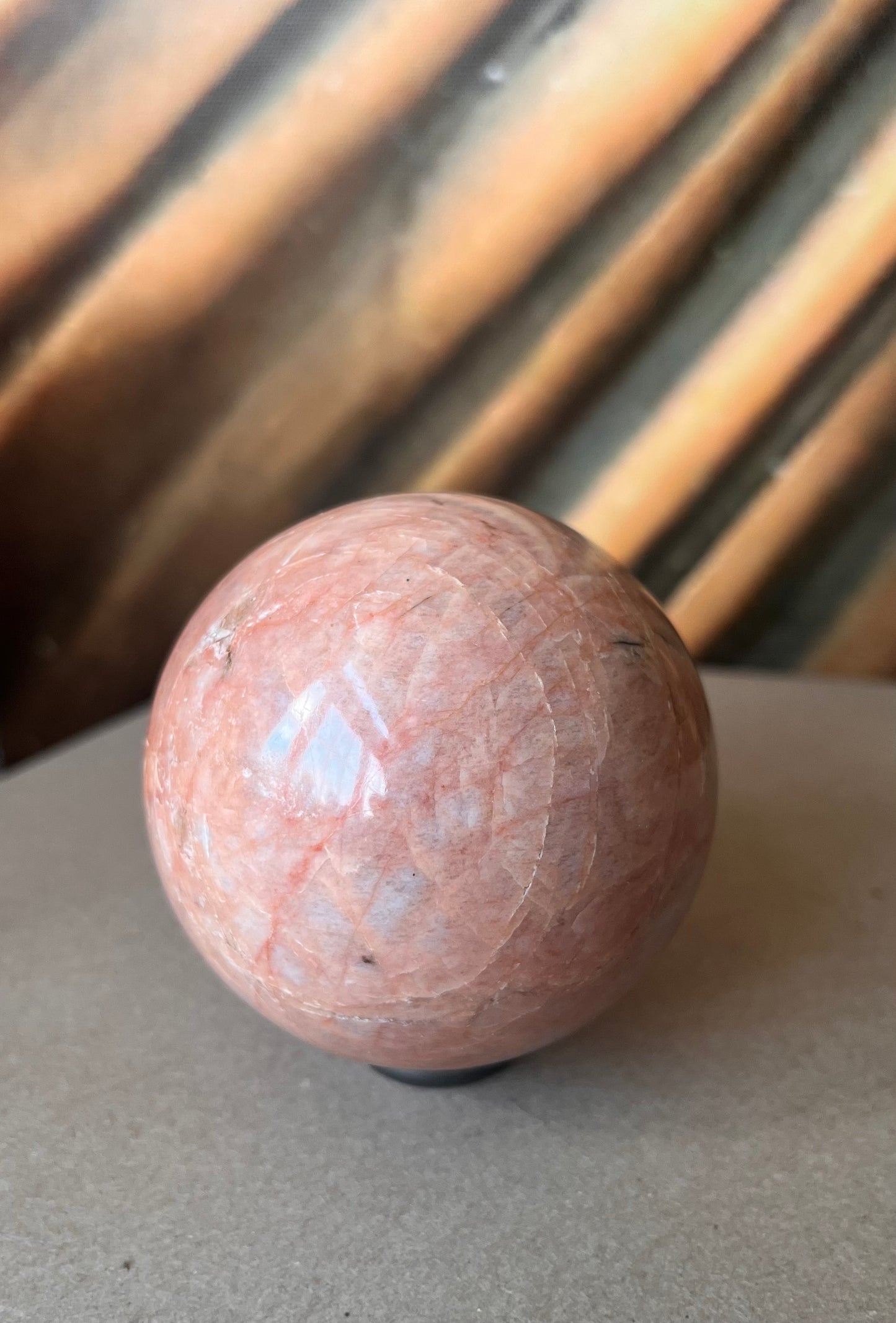 Peach Moonstone Sphere