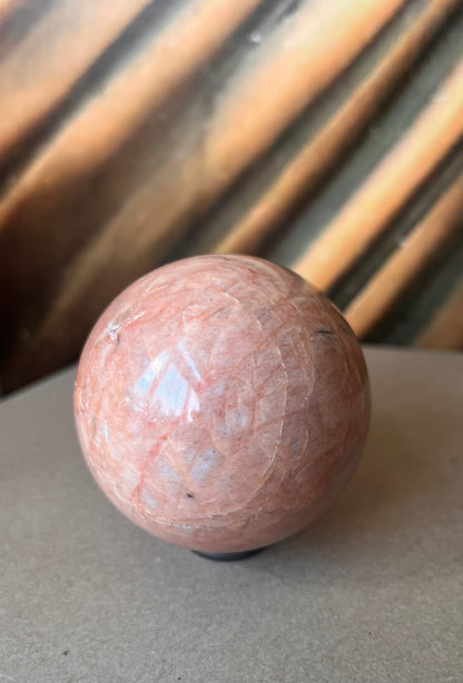 Peach Moonstone Sphere