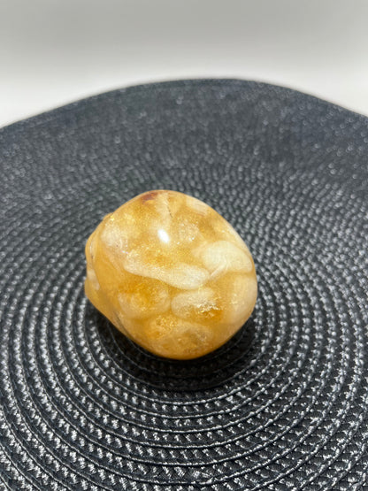 Citrine Resin Skull