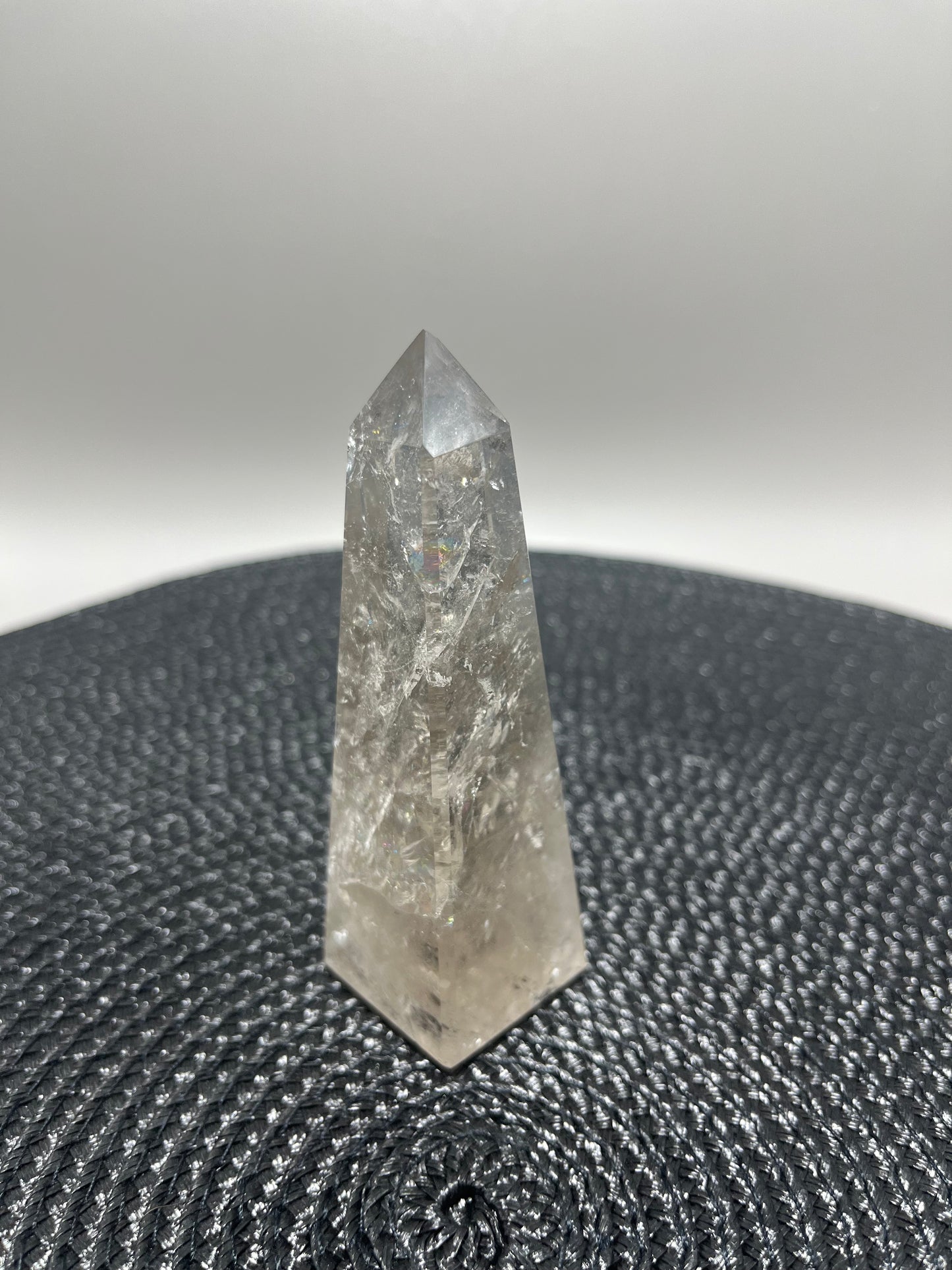 Clear Quartz Tower with Rainbow inclusions