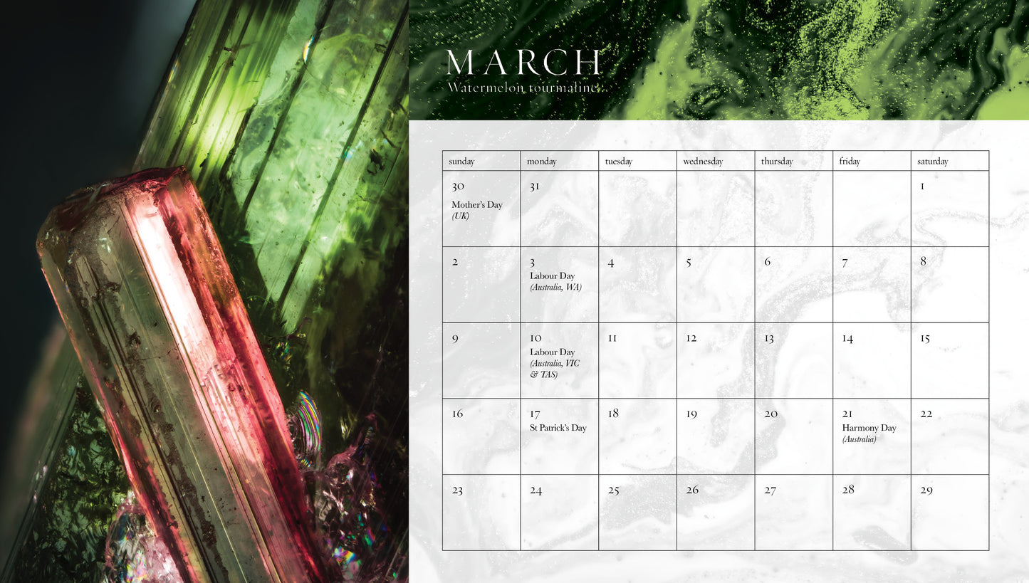 2025 Crystal Desk Calendar