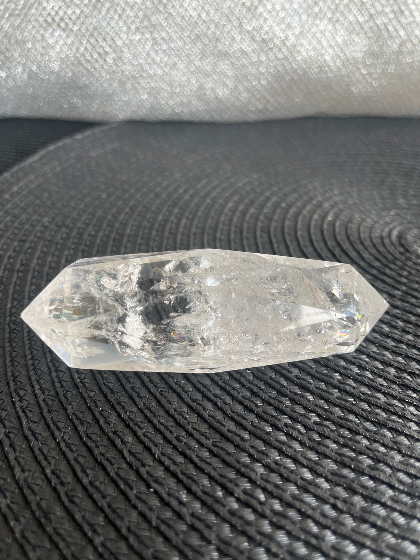 Double Terminated Faceted Clear Quartz Point