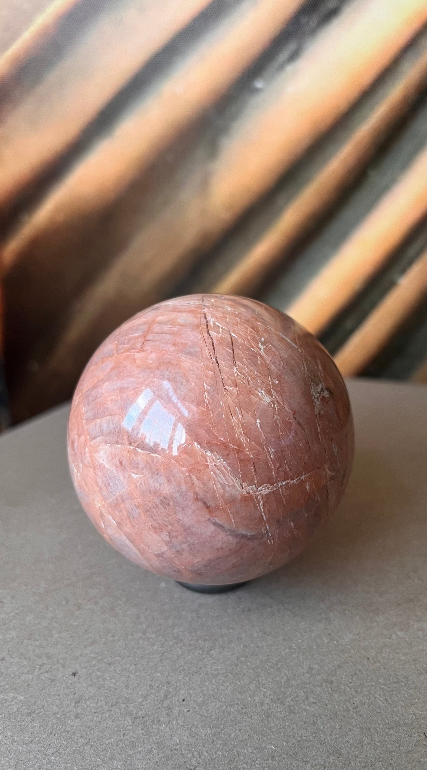 Peach Moonstone Sphere