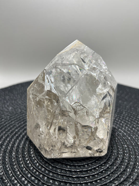 Clear Quartz with Rainbow Inclusions