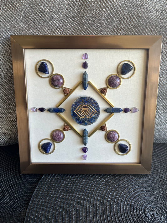 Third Eye Chakra Crystal Grid