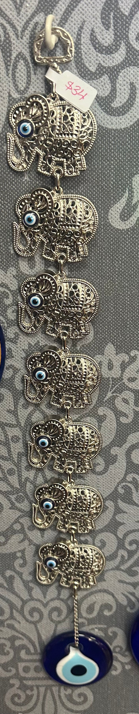 Evil Eye Elephant Wall Hanging