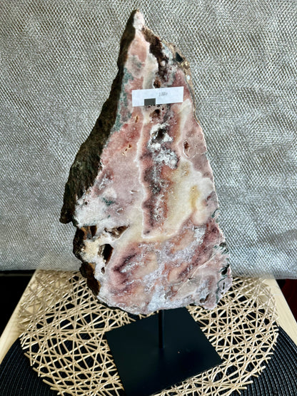 Pink Amethyst Slice w/stand