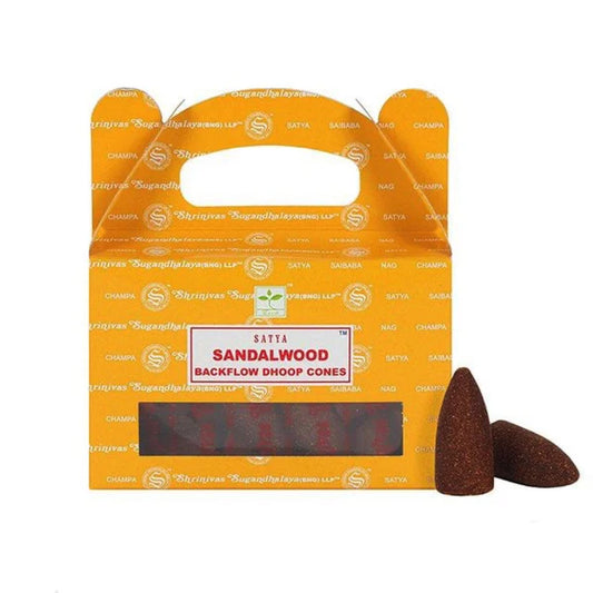 Satya Backflow Cones - Sandalwood