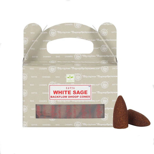 Satya Backflow Cones - White Sage