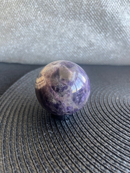 Chevron/Dream Amethyst Sphere