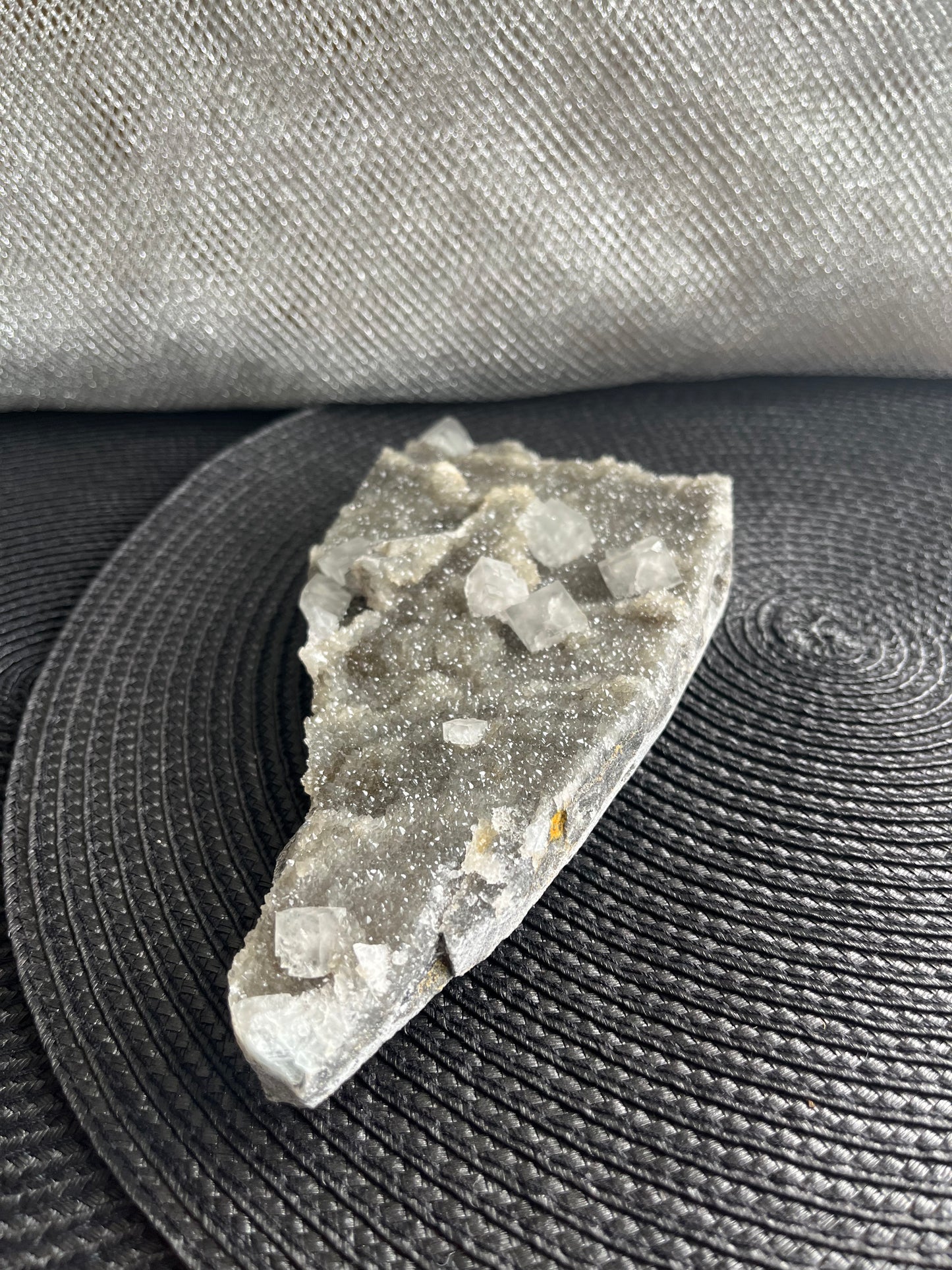 Cubic Fluorite on Quartz