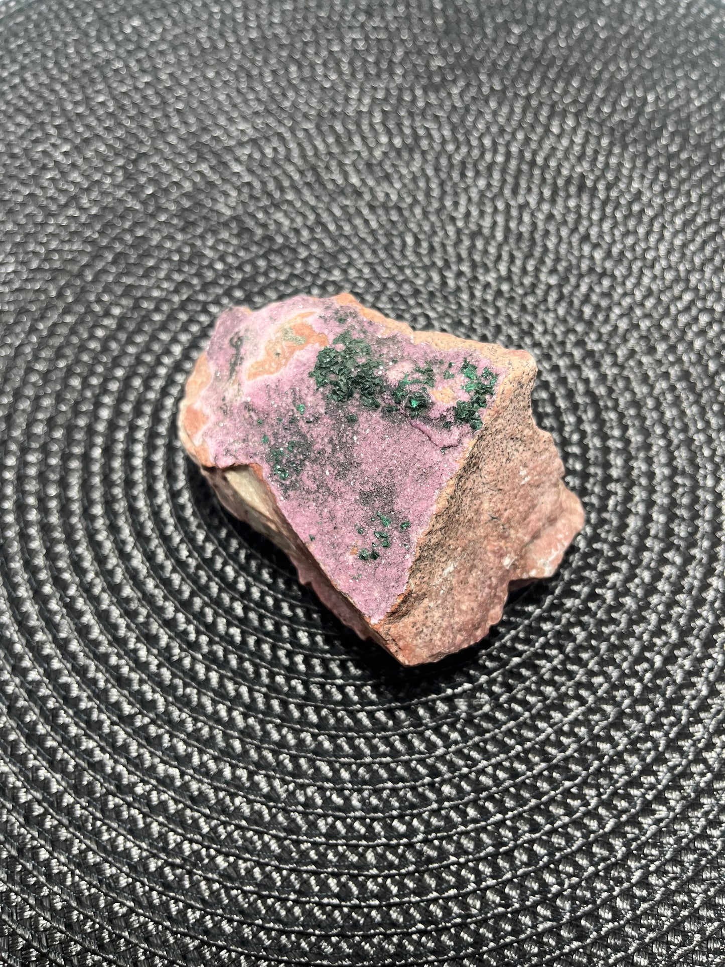 Cobaltoan Calcite w/Malachite