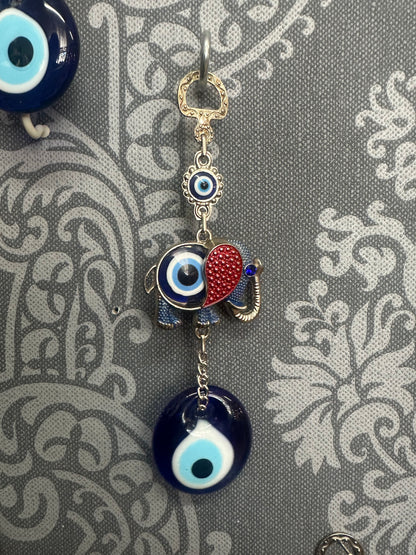Evil Eye Elephant (red) wall hanging