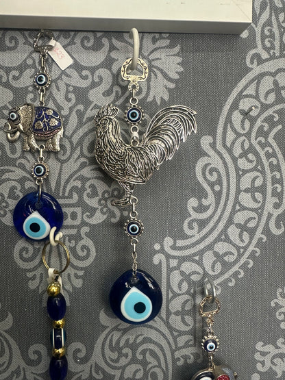 Evil Eye Rooster Wall Hanging