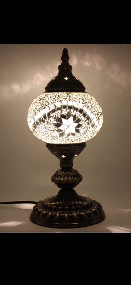 Turkish Mosaic Aroma Lamp - White